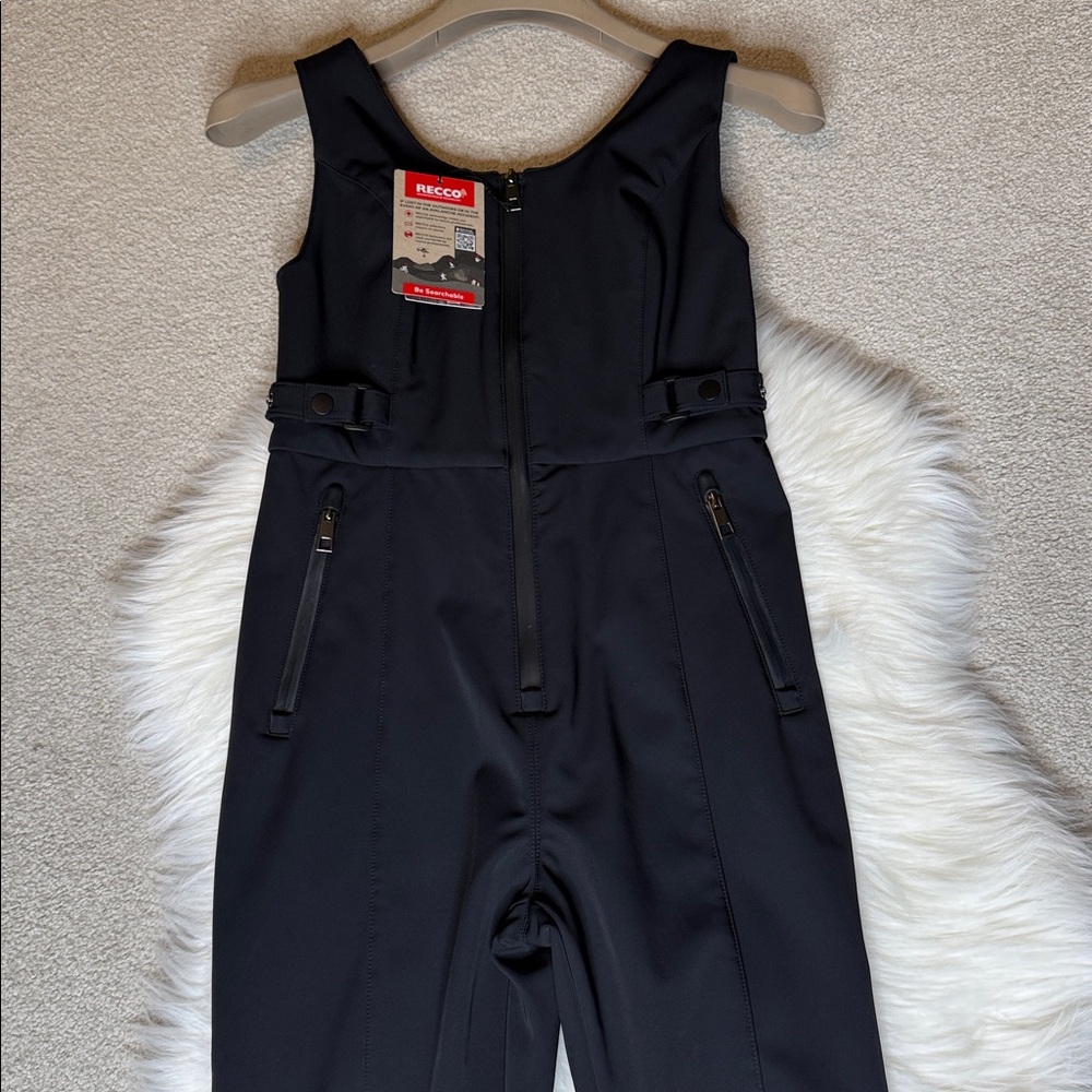 NWT Zara Ski Collection Black Snow Pants with Adjustable Straps - Small